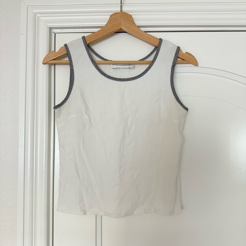 Vintage Tank with Gingham Trim